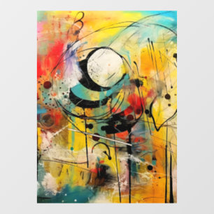 Abstract explosion of vibrant colours and dynamic