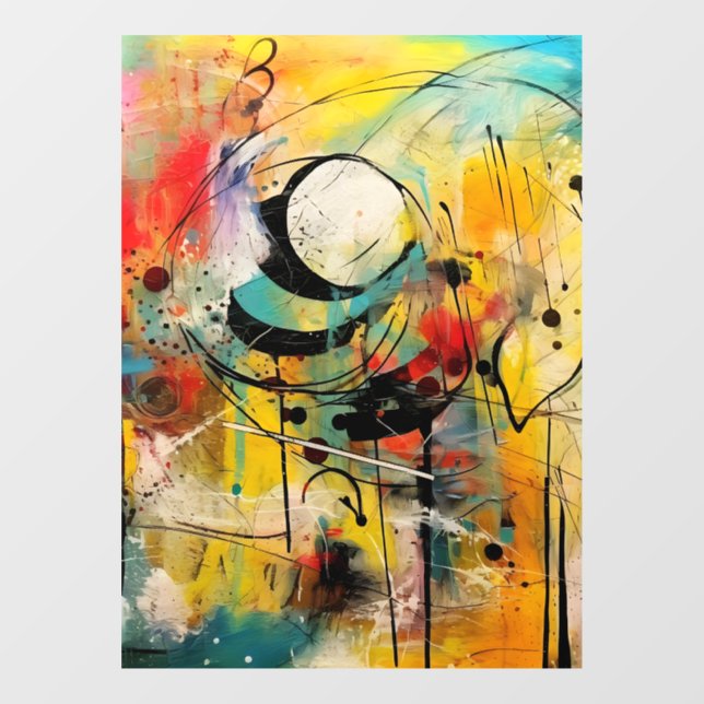 Abstract explosion of vibrant colours and dynamic  (Sheet)