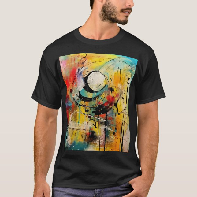 Abstract explosion of vibrant colours and dynamic  T-Shirt (Front)