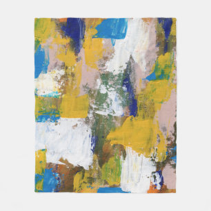 Abstract Expression #11 by Michael Moffa Fleece Blanket