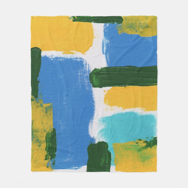 Abstract Expression #3 by Michael Moffa Fleece Blanket (Front)