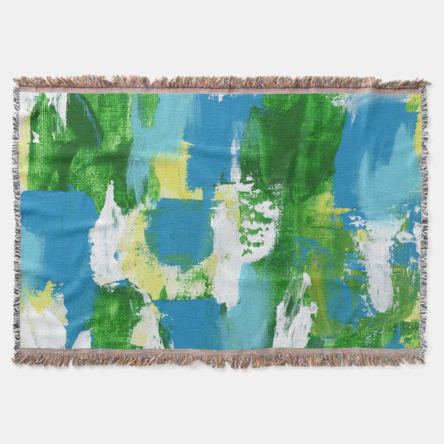 Abstract Expression #5 by Michael Moffa Throw Blanket (Front)