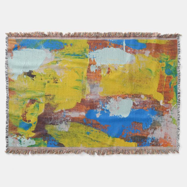 Abstract Expression #8 by Michael Moffa Throw Blanket (Front)