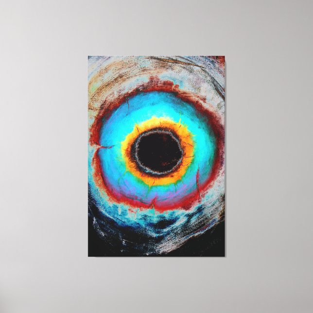 Abstract Expressionism Black Hole Contemporary Canvas Print (Front)