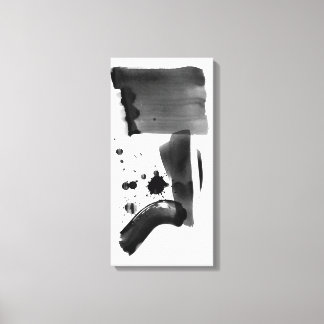 Abstract Expressionism Black White Canvas Print