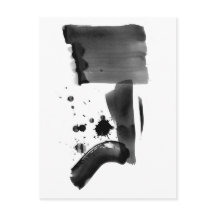 Abstract Expressionism Black White