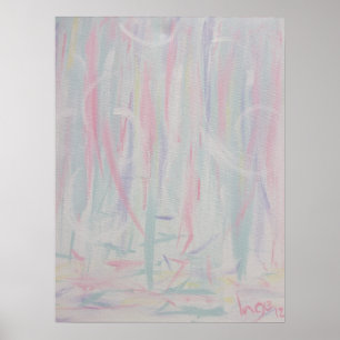 Abstract Expressionism Brush Strokes Painting II Poster
