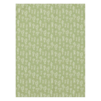 Abstract Expressionism Cactus Line Art Pattern Tablecloth