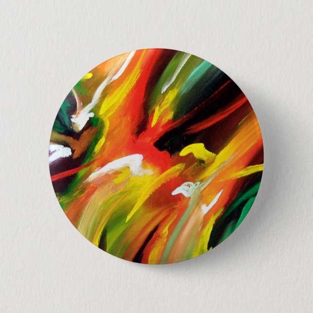 Abstract Expressionism Painting 6 Cm Round Badge (Front)