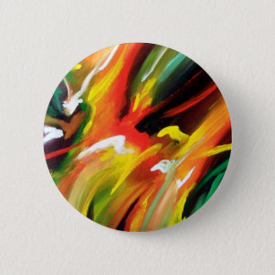Abstract Expressionism Painting 6 Cm Round Badge