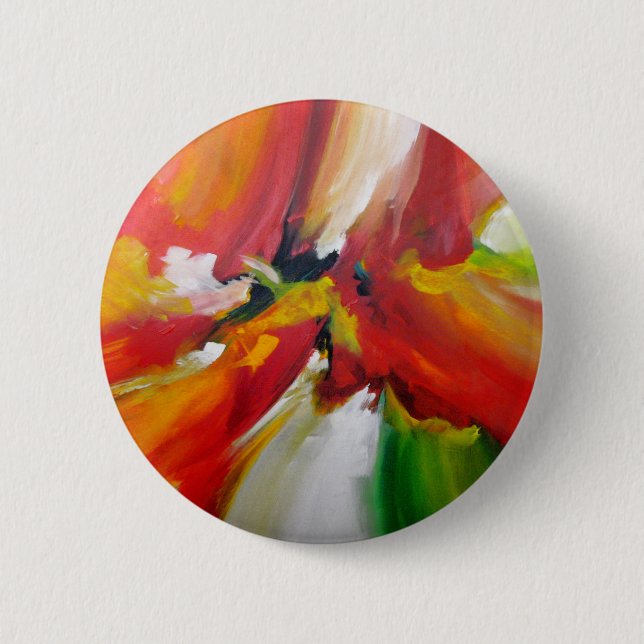 Abstract Expressionism Painting 6 Cm Round Badge (Front)