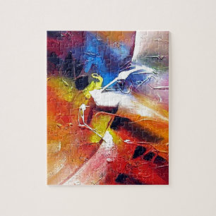 Abstract Expressionism Painting Jigsaw Puzzle