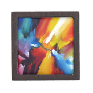 Abstract Expressionism Painting Keepsake Box
