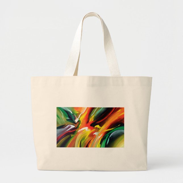 Abstract Expressionism Painting Large Tote Bag (Front)