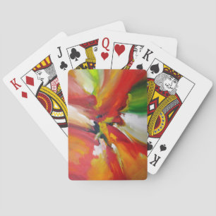 Abstract Expressionism Painting Playing Cards
