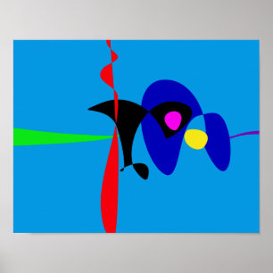 Abstract Expressionism Simple Digital Art Poster