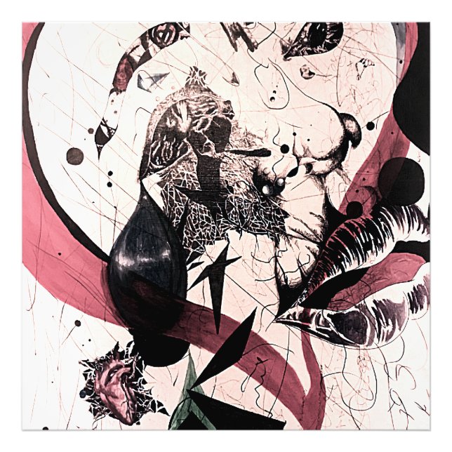 Abstract Expressionism Wall Art: Mixed Media  Photo Print (Front)