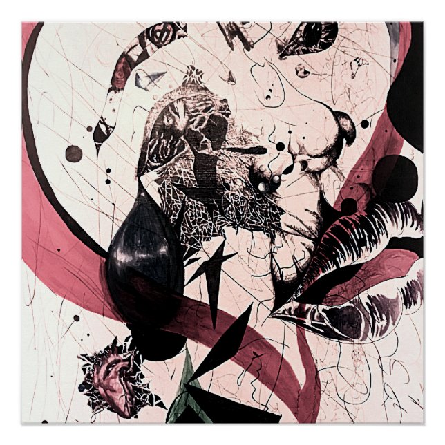 Abstract Expressionism Wall Art: Mixed Media  Poster (Front)