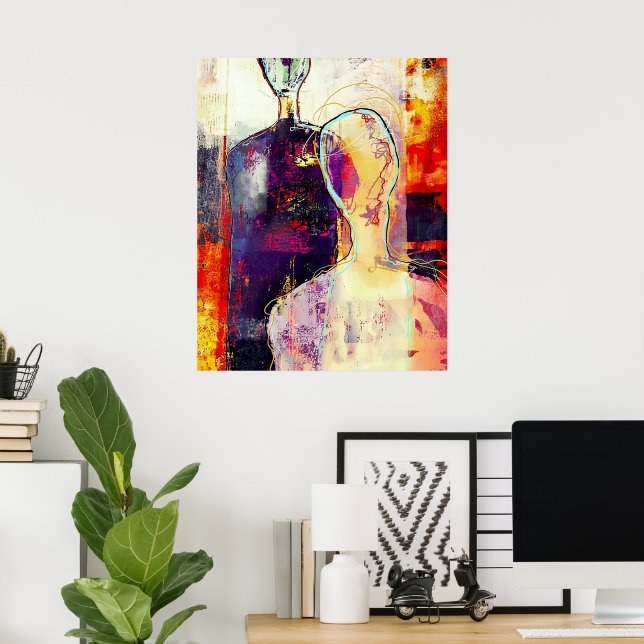 Abstract Expressionist: Bold Emotion Series Poster (Home Office)