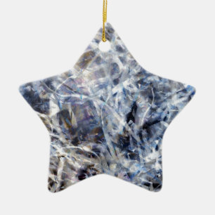 Abstract Expressionist Dance 3 Square Ceramic Tree Decoration