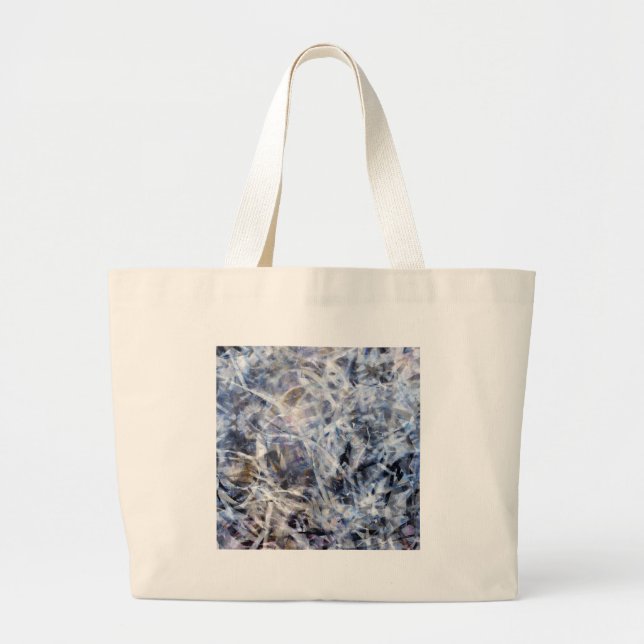 Abstract Expressionist Dance 3 Square Large Tote Bag (Front)