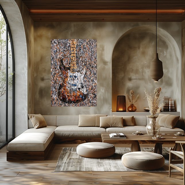 Abstract Expressionist Electric Guitar Drip Art Poster (Creator Uploaded)