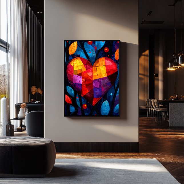 Abstract Expressionist Heart – Vibrant Art Poster (Creator Uploaded)