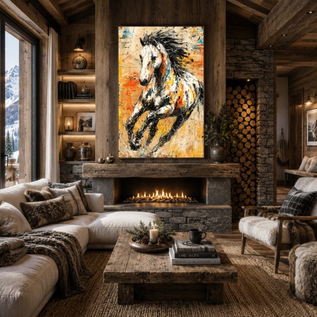 Abstract Expressionist Horse Painting Dynamic Poster (Creator Uploaded)