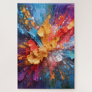 Abstract Expressionist Oil Paint Splash Jigsaw Puzzle