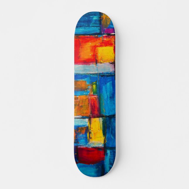 Abstract Expressionist Painting Pattern Skateboard (Front)