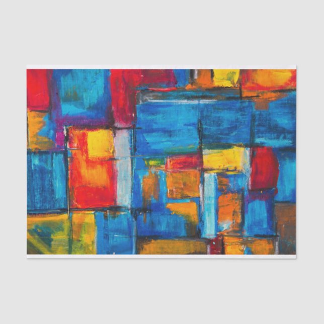 Abstract Expressionist Painting Pattern Tissue Paper (Front)