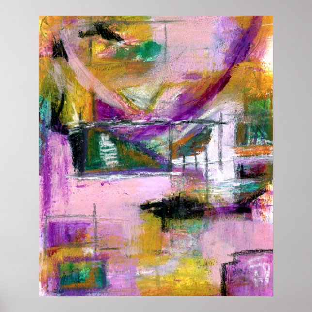 Abstract Expressionist Painting Shapes Markmaking  Poster (Front)