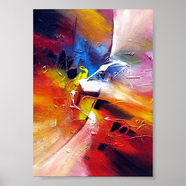 Abstract Expressionist Style Painting Contemporary Poster (Front)