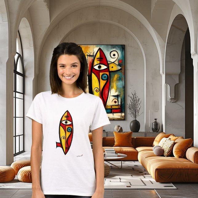 Abstract Expressionist Surfboard Art – Modern T-Shirt (Creator Uploaded)