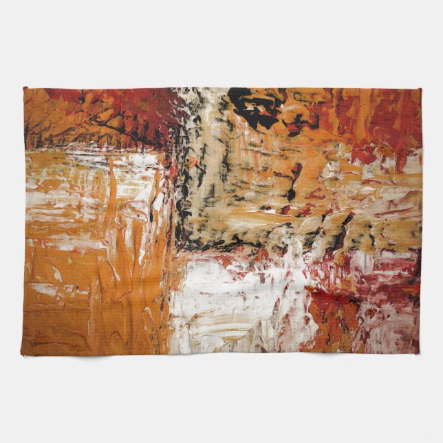 Abstract Expressionist Tea Towel (Horizontal)
