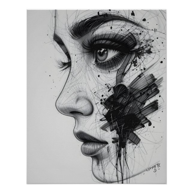 Abstract Eye Close-Up Poster (Front)