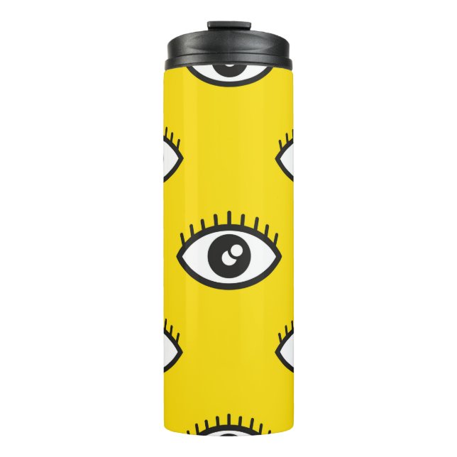 Abstract eye seamless pattern. Seamless eye backgr Thermal Tumbler (Front)