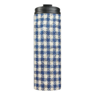 Abstract fabric pattern texture background thermal tumbler