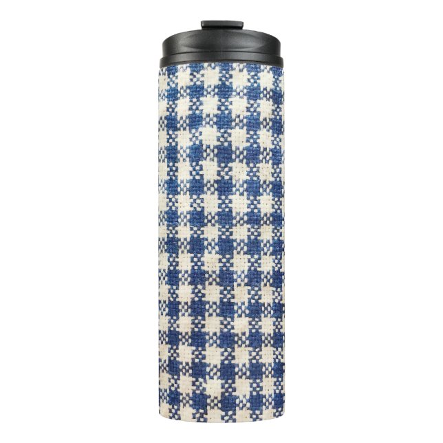 Abstract fabric pattern texture background thermal tumbler (Front)