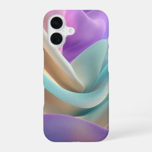 Abstract Fabric Texture in Pastel Tones iPhone 16 Case