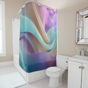 Abstract Fabric Texture in Pastel Tones Shower Curtain