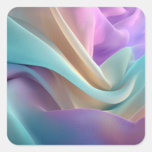 Abstract Fabric Texture in Pastel Tones Square Sticker