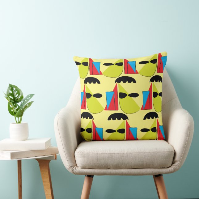 Abstract Face Abstract Art Cushion (Chair)