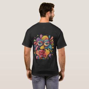 Abstract Face Colourful Artsy Fun Whimsical Modern T-Shirt