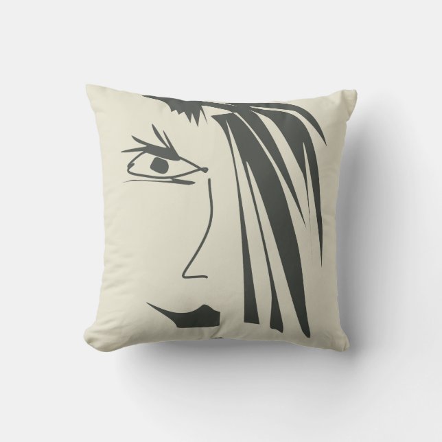 Abstract face . cushion (Front)