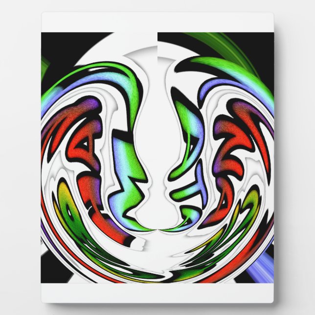 Abstract Face Hakuna Matata Art Print Plaque (Front)