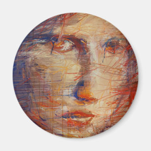 Abstract Face Magnet