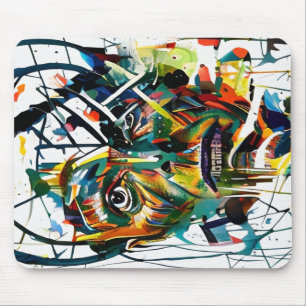 Abstract face of an alien mouse pad