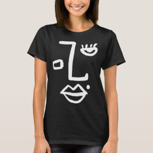 Abstract Face One Line Women Men Kids Boys Girls T T-Shirt