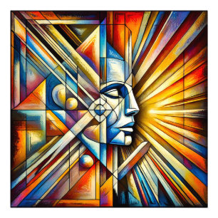 Abstract face photo print